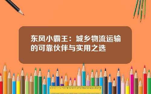 东风小霸王：城乡物流运输的可靠伙伴与实用之选