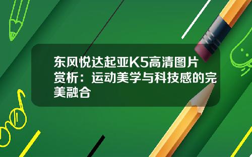 东风悦达起亚K5高清图片赏析：运动美学与科技感的完美融合