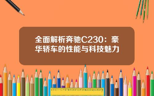 全面解析奔驰C230：豪华轿车的性能与科技魅力