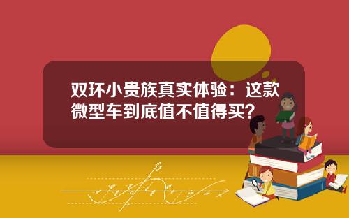 双环小贵族真实体验：这款微型车到底值不值得买？