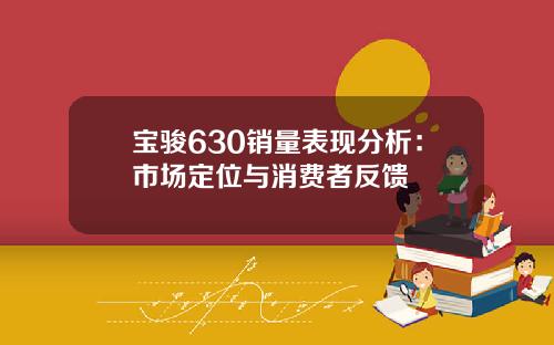 宝骏630销量表现分析：市场定位与消费者反馈