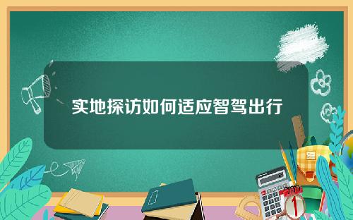 实地探访如何适应智驾出行