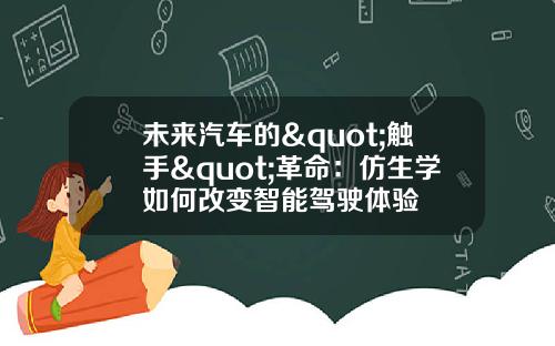 未来汽车的"触手"革命：仿生学如何改变智能驾驶体验
