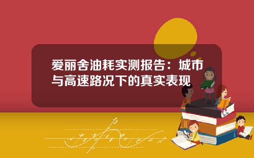 爱丽舍油耗实测报告：城市与高速路况下的真实表现