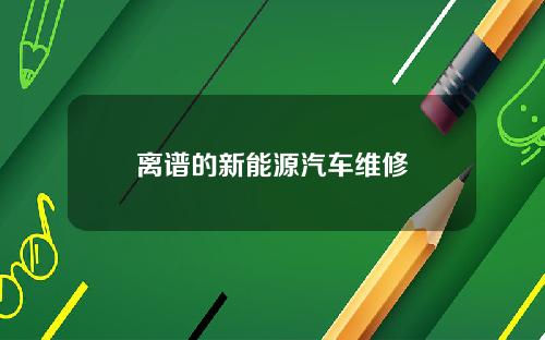 离谱的新能源汽车维修