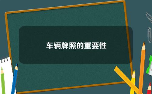 车辆牌照的重要性